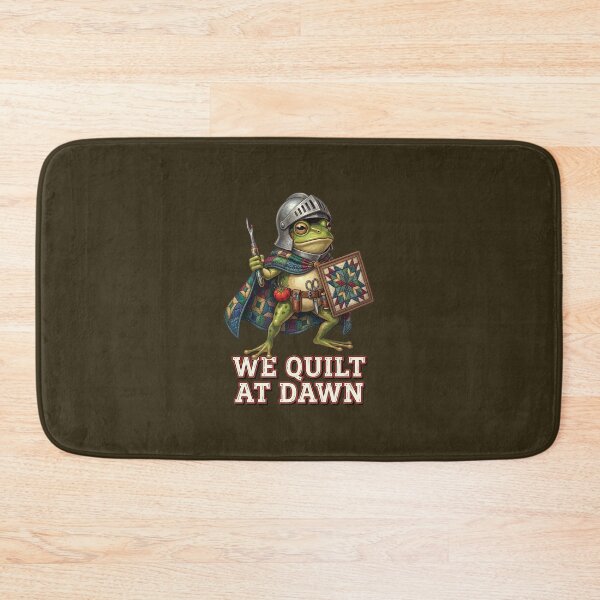 Item preview, We Quilt At Dawn Funny Frog Quilting Hobby designed and sold by pigasousshop.