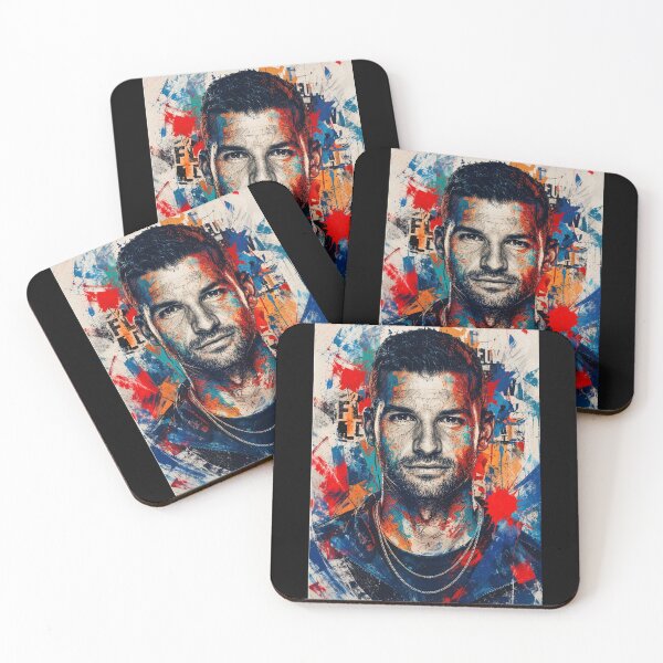 Item preview, Grigor Dimitrov Colorful Abstract Splatter Portrait Tennis Poster designed and sold by Holy-Verse.