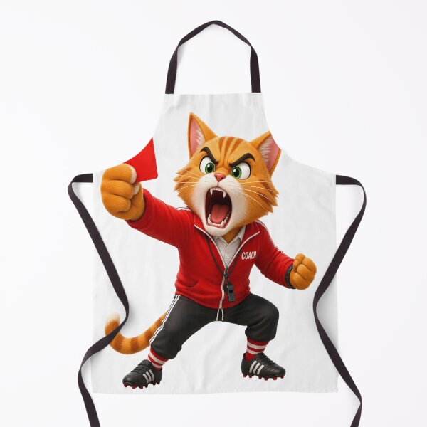 Item preview, "Funny Angry Cat Referee Red Card Soccer T-Shirt designed and sold by mo-carnival.