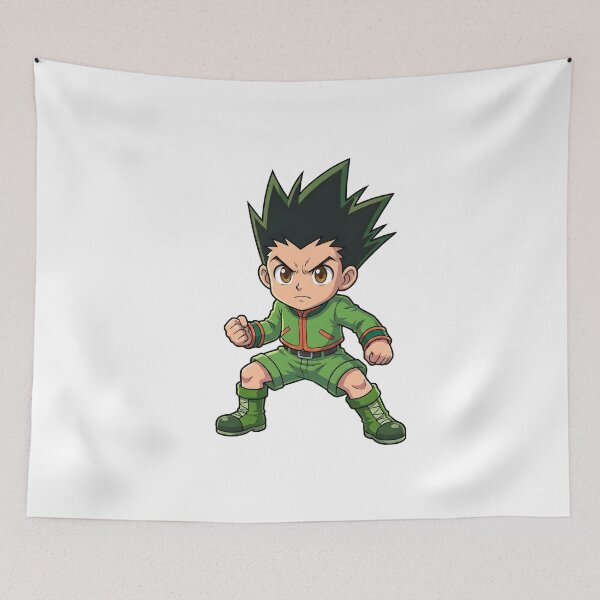 Item preview, Chibi Anime Fighter Orange Flame Fist - Green Combat Uniform designed and sold by lamiarte.