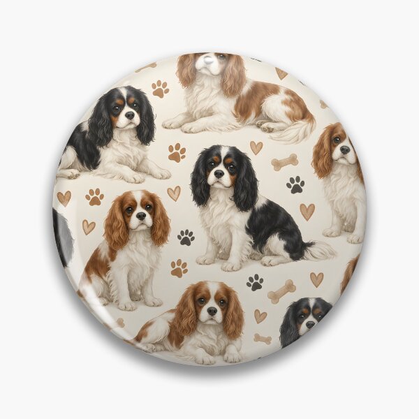 Item preview, Cute Cavalier King Charles Spaniel Pattern – Cozy Dog Lover Design designed and sold by blankTeeShirt.