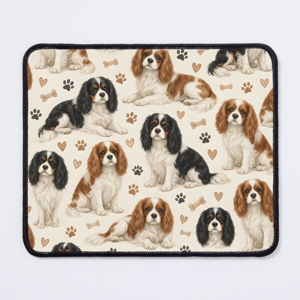 Item preview, Cute Cavalier King Charles Spaniel Pattern – Cozy Dog Lover Design designed and sold by blankTeeShirt.