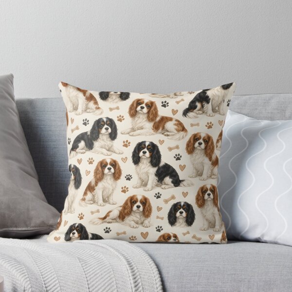 Item preview, Cute Cavalier King Charles Spaniel Pattern – Cozy Dog Lover Design designed and sold by blankTeeShirt.