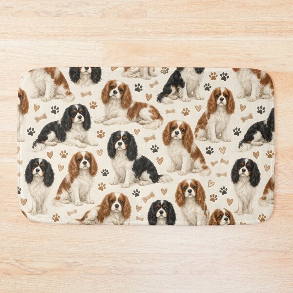 Item preview, Cute Cavalier King Charles Spaniel Pattern – Cozy Dog Lover Design designed and sold by blankTeeShirt.