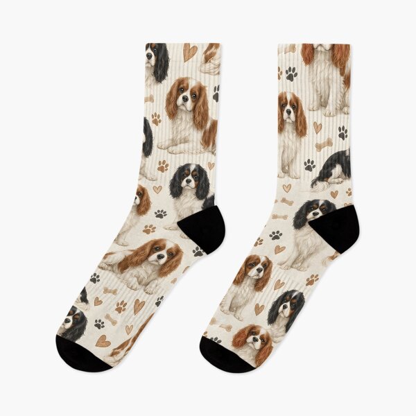 Item preview, Cute Cavalier King Charles Spaniel Pattern – Cozy Dog Lover Design designed and sold by blankTeeShirt.