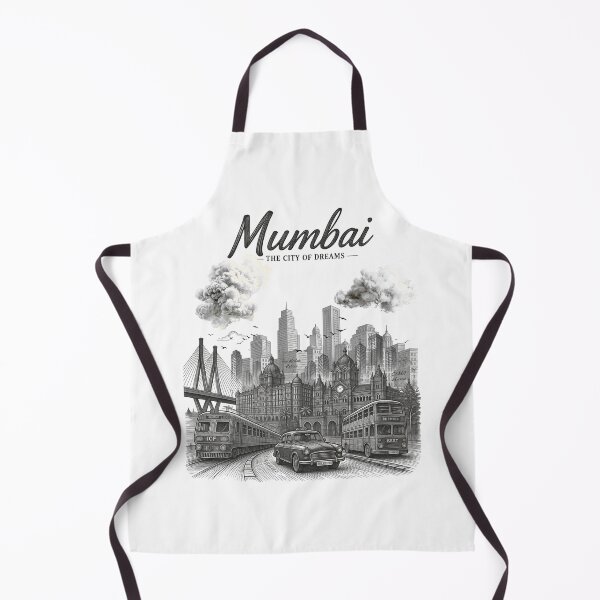 Item preview, Mumbai – The City of Dreams | Taj Mahal Palace, CSMT, Sea Link & Vintage Taxi Graphic T-Shirt | India Travel Streetwear ver 21 designed and sold by mndesignworx.