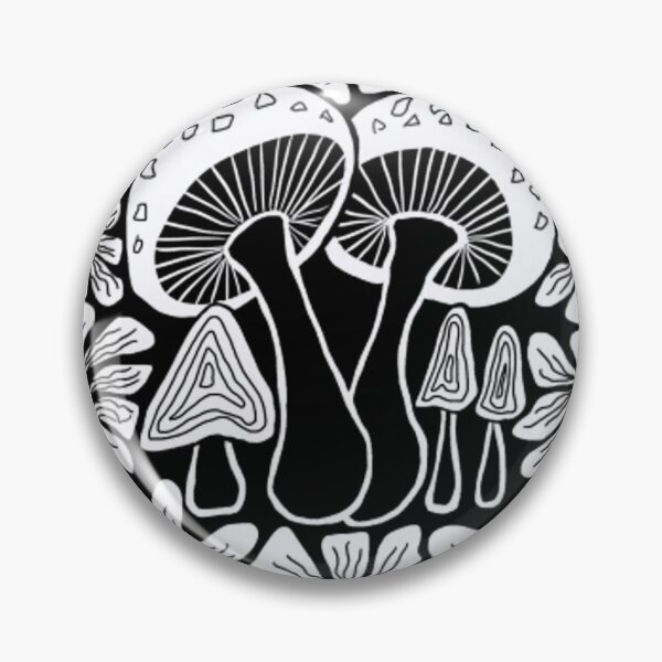 Item preview, Monochrome Mystical Mushroom Floral Border designed and sold by Wiliyawilo.