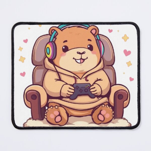 Item preview, Cute Gamer Capybara Sticker | Kawaii Gaming Capybara Gift designed and sold by Stylestickers55.