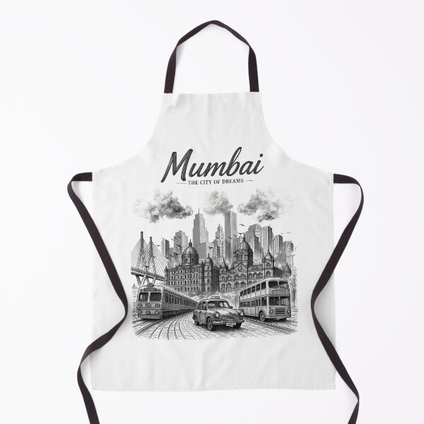 Item preview, Mumbai – The City of Dreams | Taj Mahal Palace, CSMT, Sea Link & Vintage Taxi Graphic T-Shirt | India Travel Streetwear ver 22 designed and sold by mndesignworx.