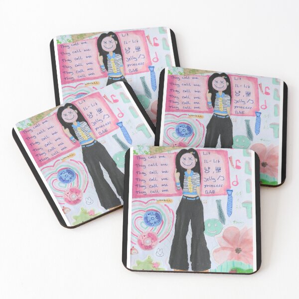 Item preview, ILLIT Wonhee Magnetic Lyrics Kpop Fanart Collage designed and sold by Canvas & Chaos.