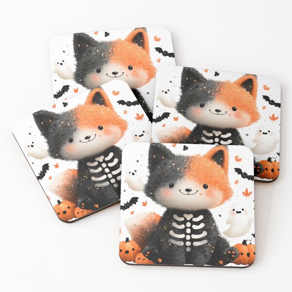 Item preview, Cute Skeleton Fox Halloween designed and sold by LovePrintArt.