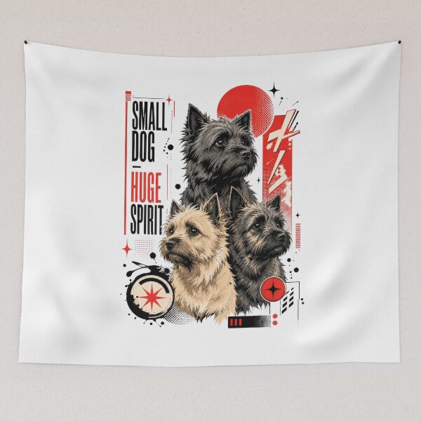 Item preview, Cairn Terrier Small Dog Huge Spirit Comic Graphic designed and sold by AntiqueImages.
