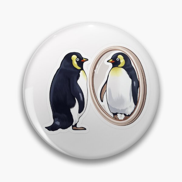 Item preview, Penguin Mirror Sticker | Cute Self Reflection Penguin Decal | Wholesome Animal Aesthetic Sticker | Kawaii Mirror Art designed and sold by Cozy Art Studio.