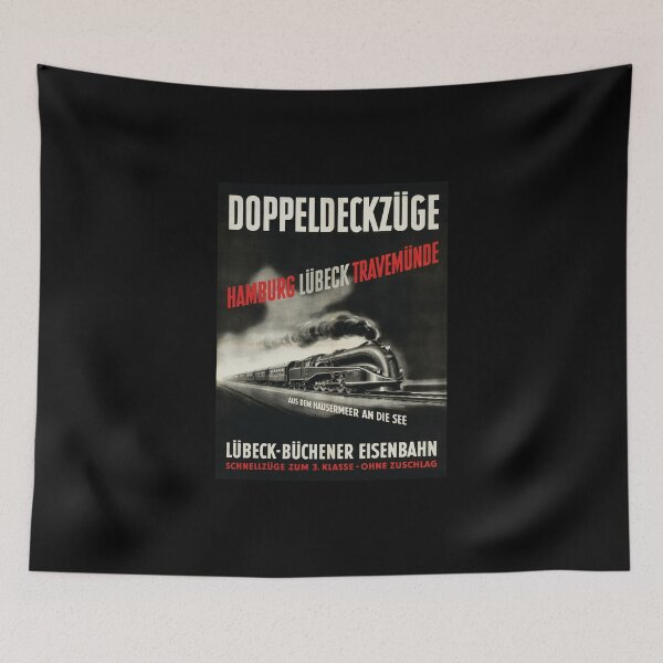 Item preview, German Steam Express Vintage Poster | Hamburg–Lübeck–Travemünde Railway Art designed and sold by paulo silveira.