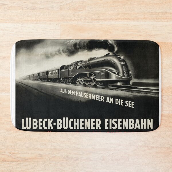 Item preview, German Steam Express Vintage Poster | Hamburg–Lübeck–Travemünde Railway Art designed and sold by paulo silveira.