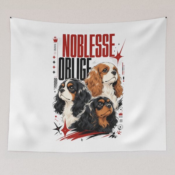 Item preview, Cavalier King Charles Spaniel Noblesse Oblige designed and sold by AntiqueImages.