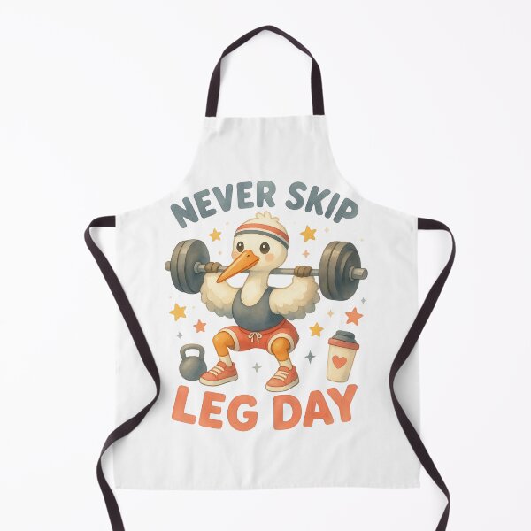 Item preview, Never Skip Leg Day Stork – Cute Kawaii Weightlifting Stork Gym Motivation Design designed and sold by p-frosty-design.
