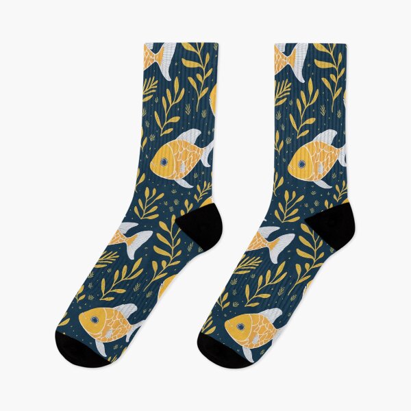 Item preview, Trendy Colorful Cute Gold Fish Swimming Pattern designed and sold by Zazizu.