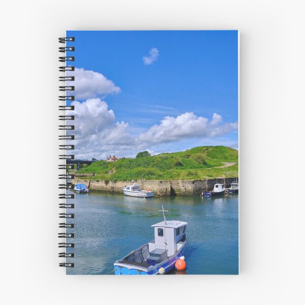 Item preview, Picturesque Seaton Sluice Harbour with Colourful Boats designed and sold by Violaman.