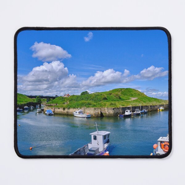 Item preview, Picturesque Seaton Sluice Harbour with Colourful Boats designed and sold by Violaman.