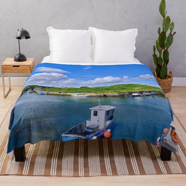 Item preview, Picturesque Seaton Sluice Harbour with Colourful Boats designed and sold by Violaman.