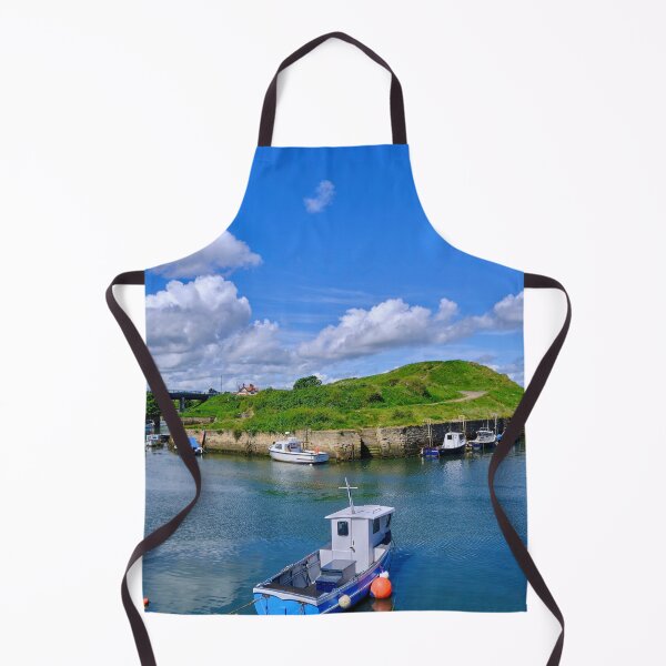 Item preview, Picturesque Seaton Sluice Harbour with Colourful Boats designed and sold by Violaman.