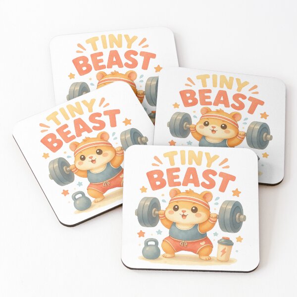Item preview, Tiny Beast Hamster – Cute Kawaii Weightlifting Gym Motivation Design designed and sold by p-frosty-design.