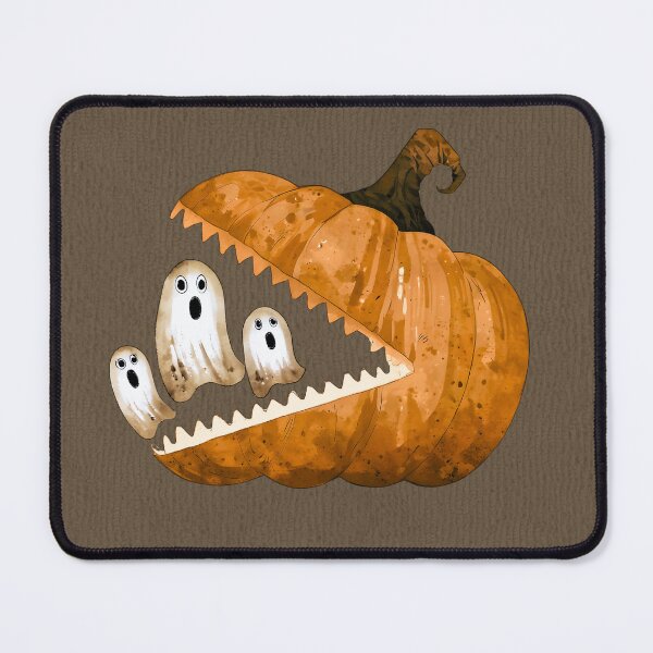 Item preview, Weird Halloween Pumpkin Eating Ghosts Painting designed and sold by GlueGunEnergy.