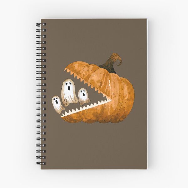 Item preview, Weird Halloween Pumpkin Eating Ghosts Painting designed and sold by GlueGunEnergy.