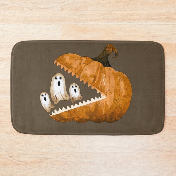 Item preview, Weird Halloween Pumpkin Eating Ghosts Painting designed and sold by GlueGunEnergy.