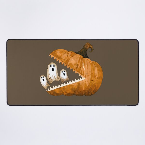 Item preview, Weird Halloween Pumpkin Eating Ghosts Painting designed and sold by GlueGunEnergy.