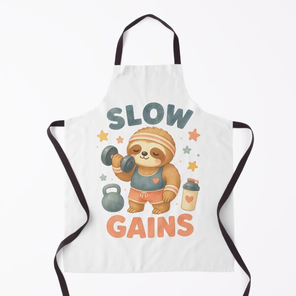 Item preview, Slow Gains Sloth – Cute Kawaii Gym Workout Motivation Design designed and sold by p-frosty-design.