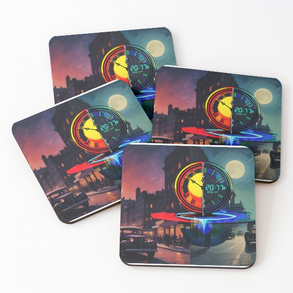 Item preview, Time Travel Vintage Cars Noir City Night Pop Art designed and sold by Daniela`s shop.