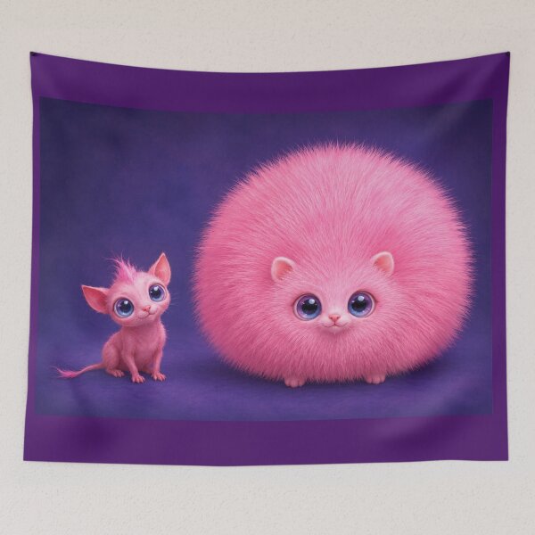 Item preview, pygmy puffs without and with fur designed and sold by Weird & wonderful .