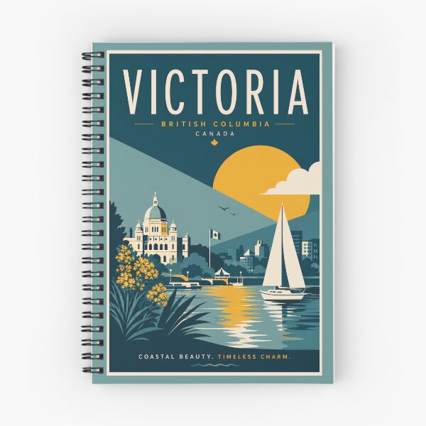 Artikelvorschau, Vintage-Reiseposter aus Victoria, British Columbia | Wandbild mit Segelbootmotiv entworfen und verkauft von Eclipse 3699.