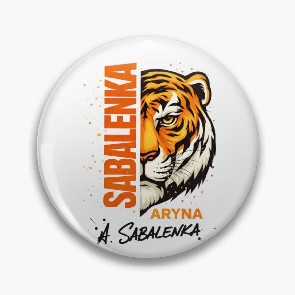 Item preview, Aryna Sabalenka Tiger Mascot Bright Corporate Fiery Typography Tennis Logo designed and sold by Holy-Verse.