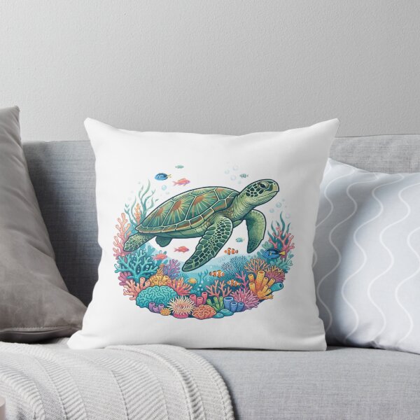 Item preview, coral reef turtle designed and sold by kidoramagic.