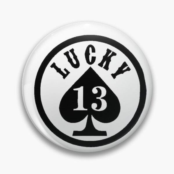 Item preview, Lucky 13 Ace of Spades Retro Circle Badge designed and sold by Macias123.