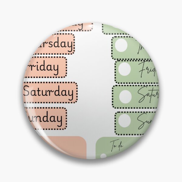 Item preview, Day of the week sticker and to do list. designed and sold by MeaningInk.