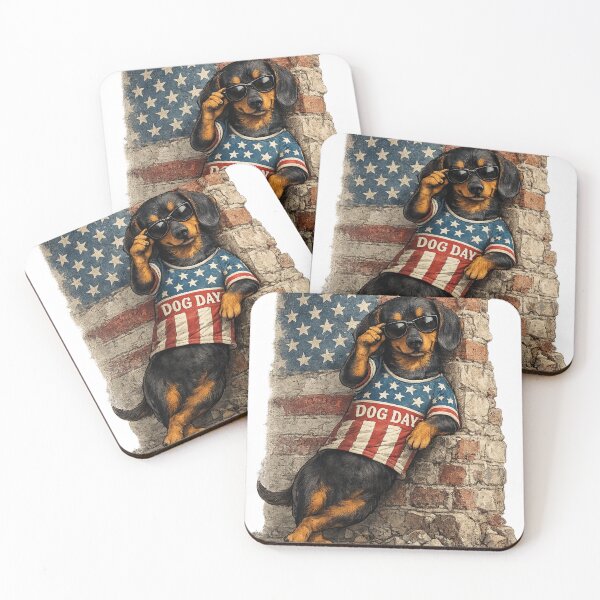 Item preview, Funny Dachshund with Sunglasses - Patriotic Dog Day  designed and sold by DreamCloths12.
