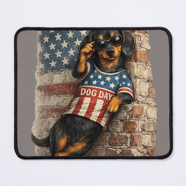 Item preview, Funny Dachshund with Sunglasses - Patriotic Dog Day  designed and sold by DreamCloths12.
