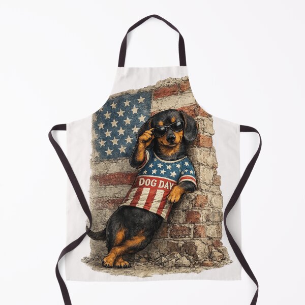Item preview, Funny Dachshund with Sunglasses - Patriotic Dog Day designed and sold by DreamCloths12.