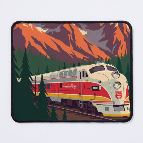 Item preview, Canadian Pacific 4011 Vintage Travel Poster | Rocky Mountains Steam Train Art designed and sold by paulo silveira.