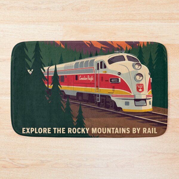 Item preview, Canadian Pacific 4011 Vintage Travel Poster | Rocky Mountains Steam Train Art designed and sold by paulo silveira.