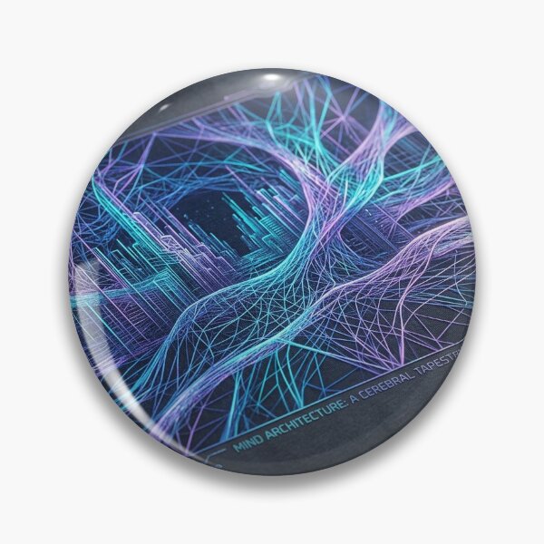 Item preview, ​Mind Architecture // Cyberpunk Neon Data Waves Art designed and sold by Nakrisa.