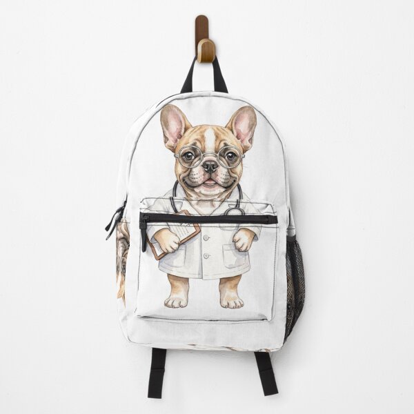 Item preview, Cute French Bulldog Puppy Doctor with Glasses and Clipboard designed and sold by VibranPalette.