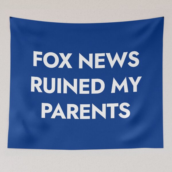 Item preview, Fox News Ruined My Parents T-shirts Tees Pins Stickers Magnets Mugs Anti Trump Anti MAGA Propaganda Brainwashed Protest Funny Shirts Gifts designed and sold by allfreelance.