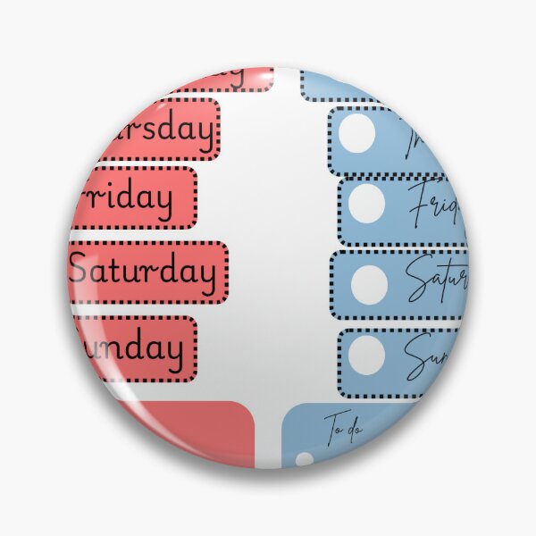 Item preview, Day of the week sticker and to do list. designed and sold by MeaningInk.