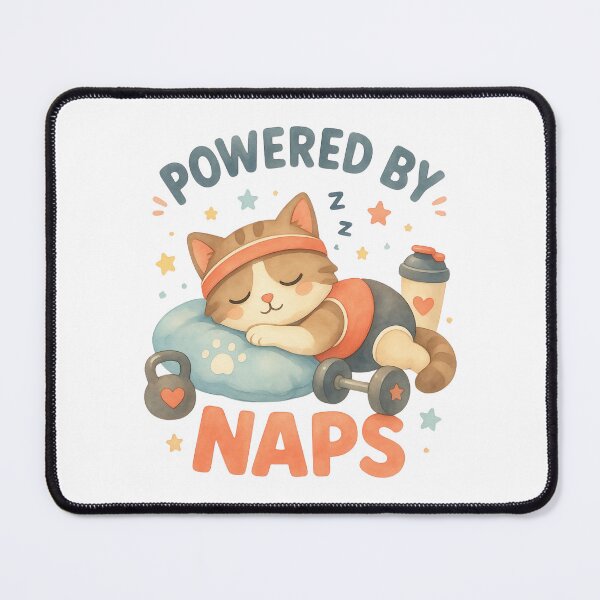 Item preview, Powered by Naps Cat – Cute Kawaii Gym Workout Motivation Design designed and sold by p-frosty-design.