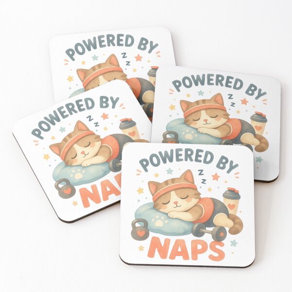 Item preview, Powered by Naps Cat – Cute Kawaii Gym Workout Motivation Design designed and sold by p-frosty-design.